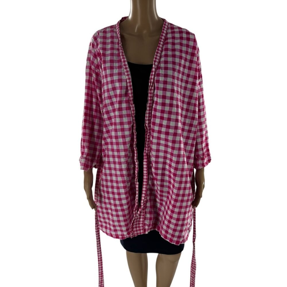 Printfresh Pink Spritz Garden Gingham Organic Cot… - image 5